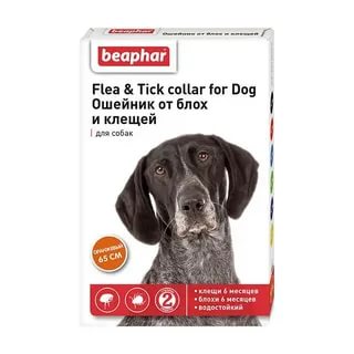 Беафар Flea&Tric collar ошейник от блох для собак Оранжевый, 65 см