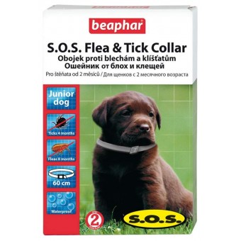 Беафар SOS Flea&Tric collar ошейник от блох для щенков, 60 см