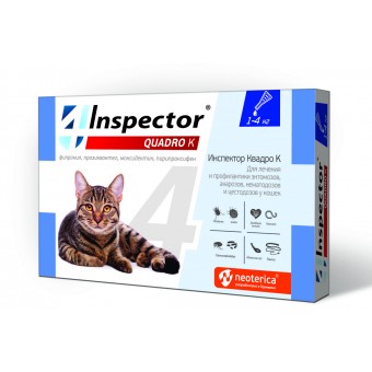 Инспектор Inspector QUADRO Капли Инспектор для кошек до 4кг