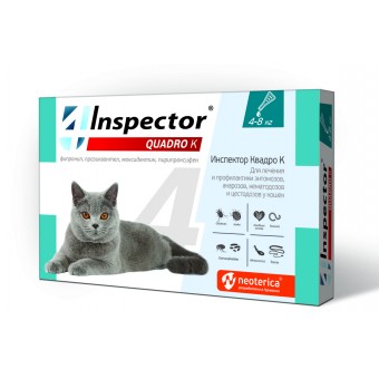 Инспектор Inspector QUADRO Капли Инспектор для кошек более 4кг