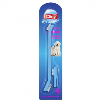 Зубная щетка + массажер для десен Cliny, для кошек и собак