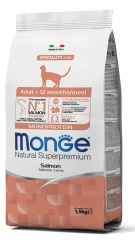 Monge Cat Monoprotein Salmon корм для взрослых кошек с лососем 400г