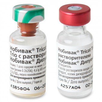 Кликните для увеличения изображения Нобивак Трикет (Nobivac TRICAT Trio), вакцинация