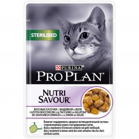 Перейти на страницу товара PRO PLAN Sterilised для кошек, Индейка в желе 85г