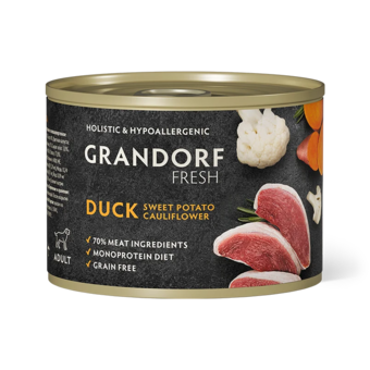GRANDORF FRESH Утка с бататом и цветной капустой 200г