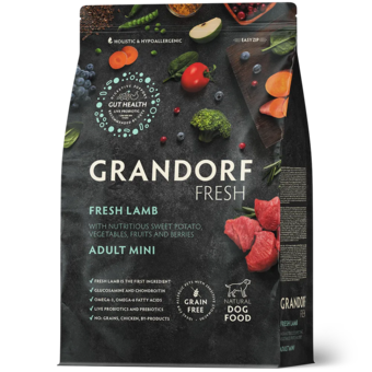 Перейти на страницу товара GRANDORF FRESH Ягненок с бататом для собак мелких пород 3 кг
