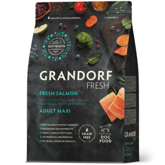 GRANDORF FRESH Лосось с бататом для собак крупных пород 10 кг